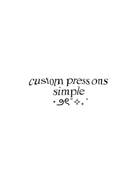 custom press ons - simple